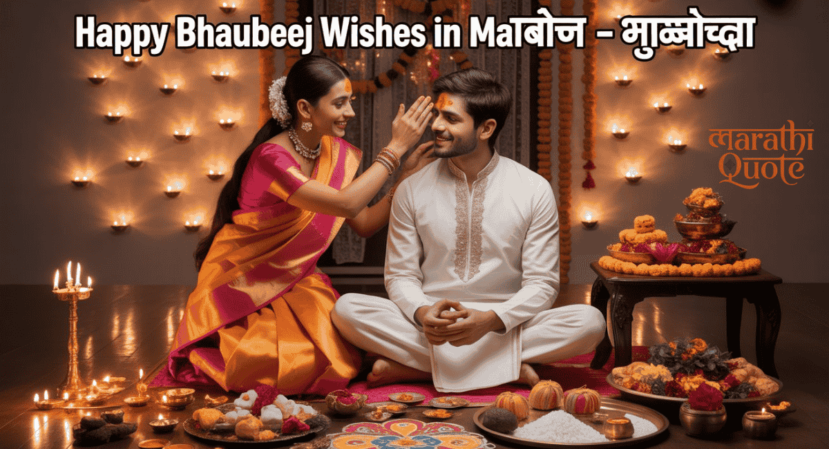Happy Bhaubeej Wishes In Marathi – भाऊबीज शुभेच्छा