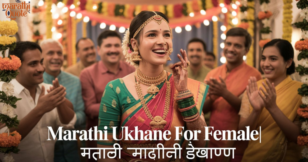 Marathi Ukhane For Female| महिलांसाठी मराठी उखाणे