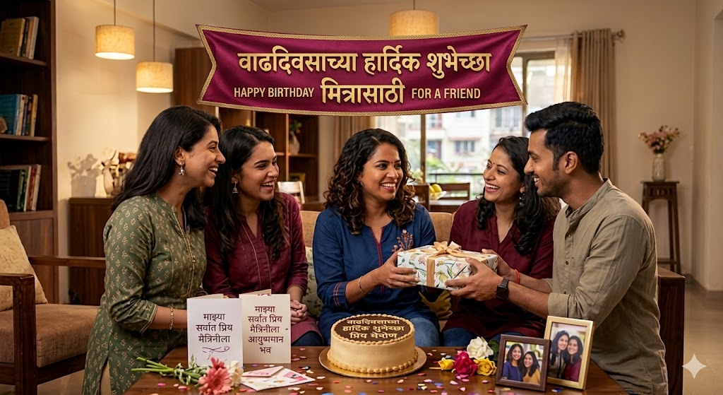 Birthday Wishes for a Friend in Marathi