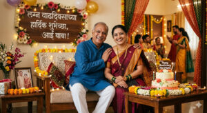 Happy Anniversary Aai Baba in Marathi