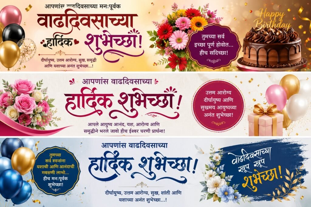 100+ Unique Birthday Banners Marathi | वाढदिवसाच्या हार्दिक शुभेच्छा बॅनर मराठी 100+ Unique Birthday Banners Marathi | वाढदिवसाच्या हार्दिक शुभेच्छा बॅनर मराठी