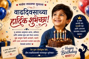 500+ Heart Touching Birthday Wishes for Son in Marathi: मुलाला वाढदिवसाच्या शुभेच्छा मराठी