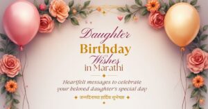 Daughter Birthday Wishes in Marathi