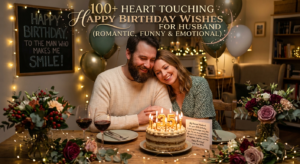 100+ Heart Touching Happy Birthday Wishes for Husband (Romantic, Funny & Emotional)
