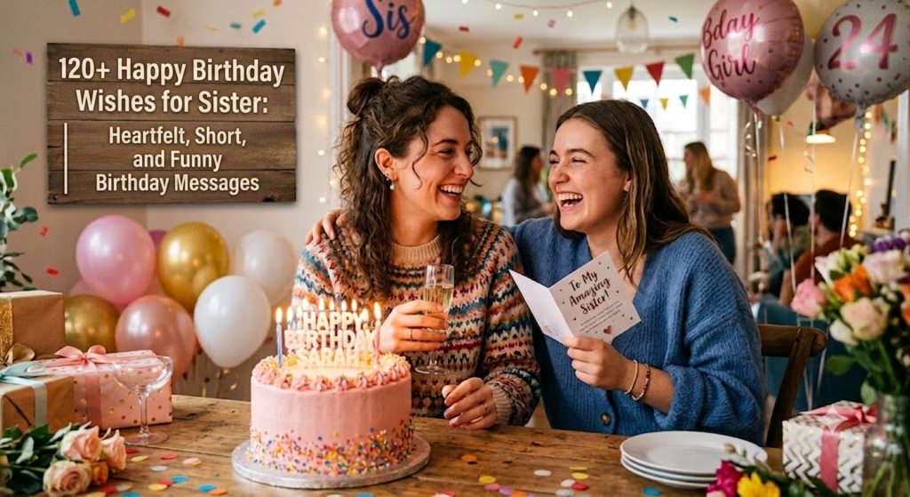 120+ Happy Birthday Wishes for Sister: Heartfelt, Short, and Funny Birthday Messages