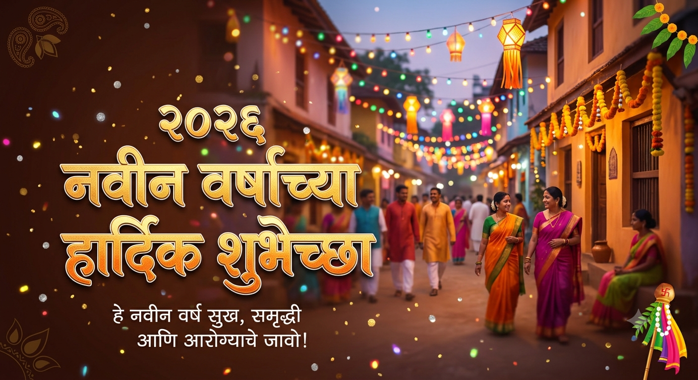 Happy New Year Wishes in Marathi 2026 | नवीन वर्षाच्या शुभेच्छा मराठी
