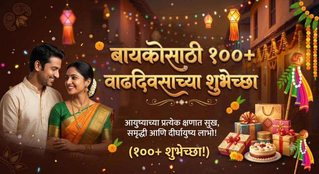 100+ Birthday Wishes Wife In Marathi (Bayko) |१००+ बायको साठी वाढदिवसाच्या शुभेच्छा