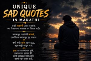200+ Unique Sad Quotes in Marathi | मराठी दुखी मनासाठी (2026)