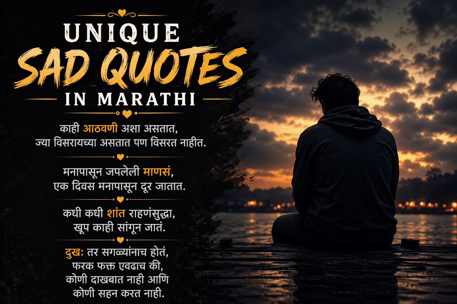 200+ Unique Sad Quotes in Marathi | मराठी दुखी मनासाठी (2026)