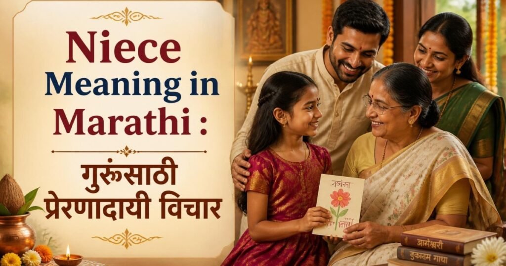 Niece Meaning in Marathi: Niece चा मराठीत अर्थ, उच्चार आणि उदाहरणे Niece Meaning in Marathi: Niece चा मराठीत अर्थ, उच्चार आणि उदाहरणे