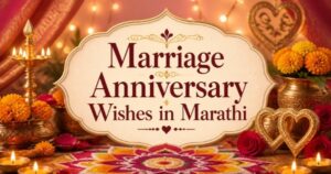 Lovely Couple Marriage Anniversary Wishes in Marathi